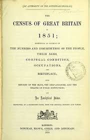 Title page of the Census of Great Britain, 1851
